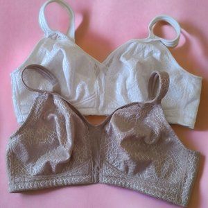 Women's Full Figure Minimizer Bras, Wirefree, Non-Padded, 44D, NWOTs